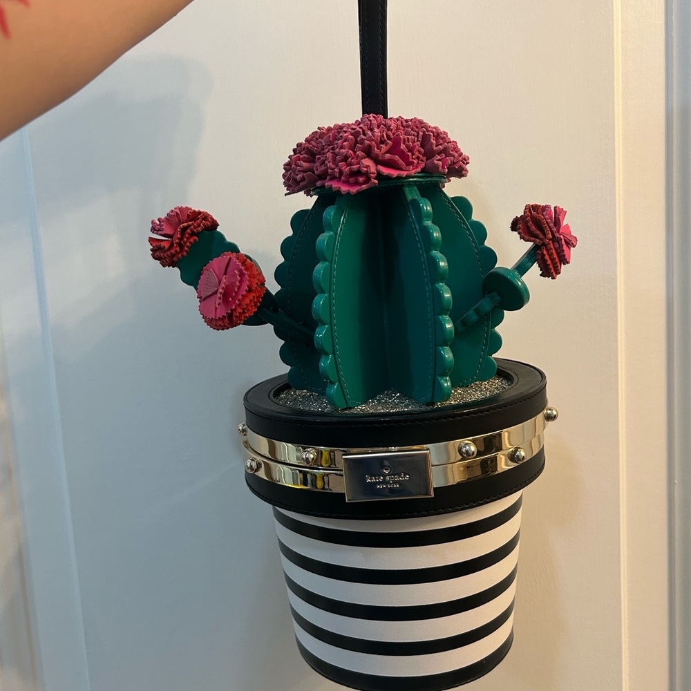 Kate Spade Green and Pink Cactus Bag